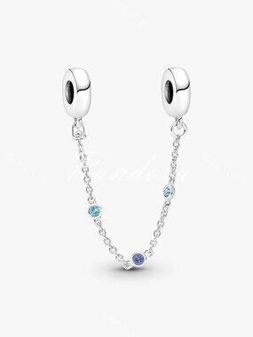 Triple Blue Stone Safety Chain